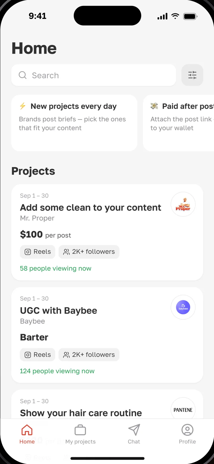 Pick a brand project